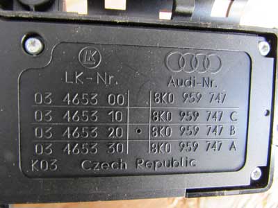 Audi OEM A4 B8 Front Seat Switch Button Panel Controls, Left Driver's Side 8K0959747 Passat CC Tiguan Allroad A6 A7 Q5 2008 2009 2010 2011 2012 2013 2014 20154